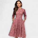 Retrozo – Elegante Vestido de Longitud a la Rodilla que Realza tu Estilo Retro