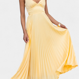 Arlena Vestido Plisado de Tiras con Espalda Cruzada