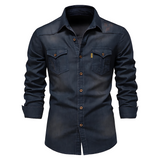 Santiago™ | Camisa de mezclilla de algodón de alta calidad
