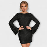 Sofía – Vestido de Lentejuelas con Espalda Descubierta que ilumina tu estilo