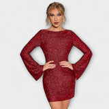 Sofía – Vestido de Lentejuelas con Espalda Descubierta que ilumina tu estilo