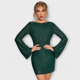 Sofía – Vestido de Lentejuelas con Espalda Descubierta que ilumina tu estilo