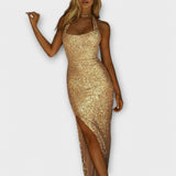Valentina – Vestido Elegante con Abertura Alta que Irradia Glamour